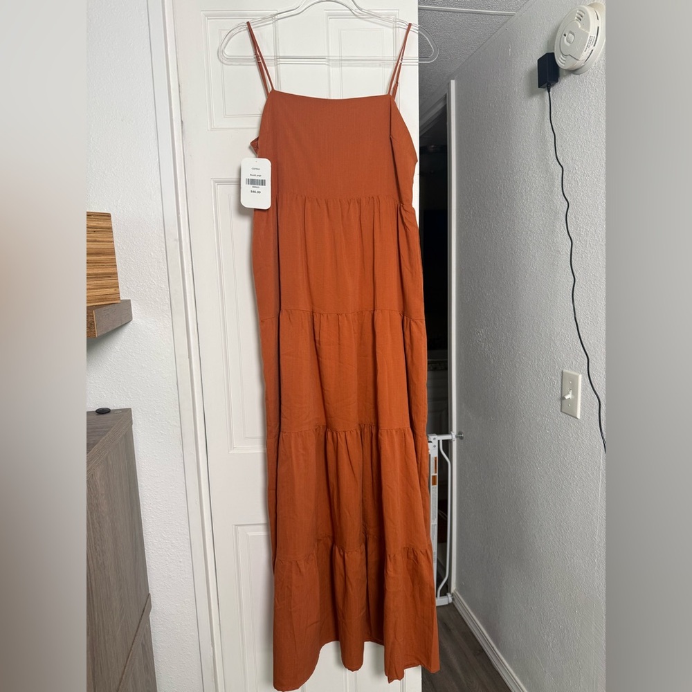 Women’s rust color maxi dress NWT
